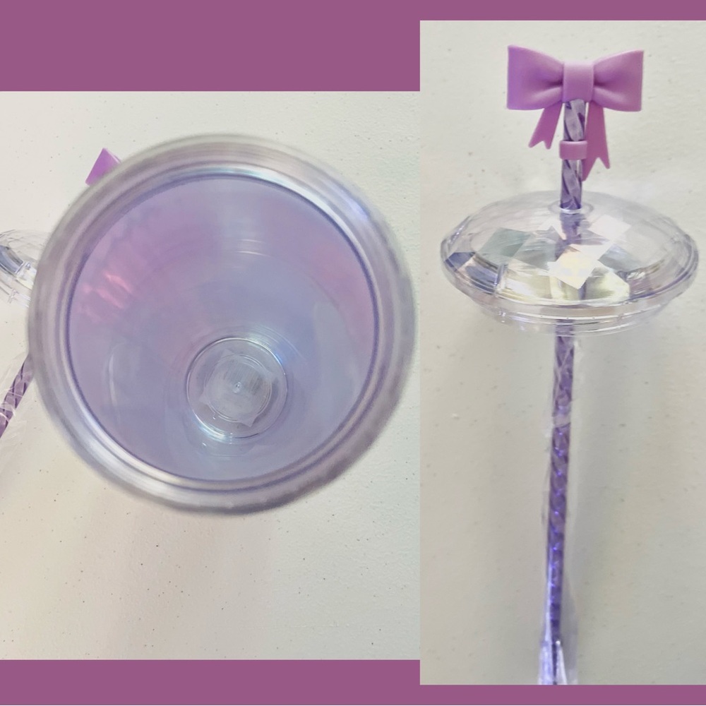 Starbucks Iridescent Tumbler with Lavender Bow - Picture 4 of 16